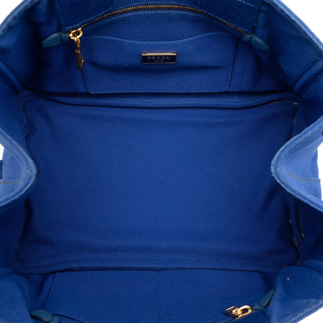 Prada Toile Canapa Logo Cabas