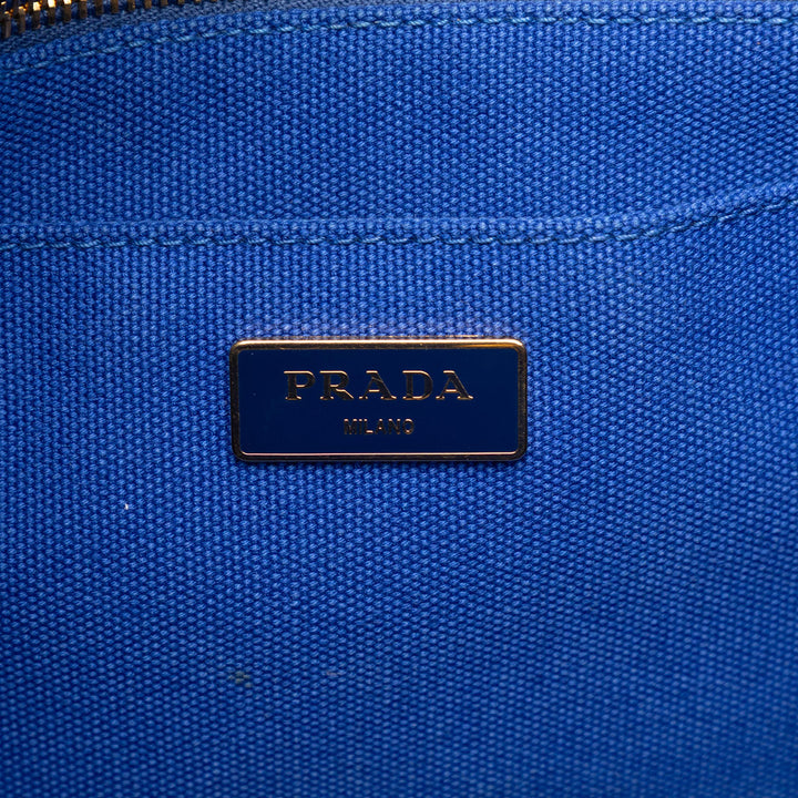 Prada Toile Canapa Logo Cabas