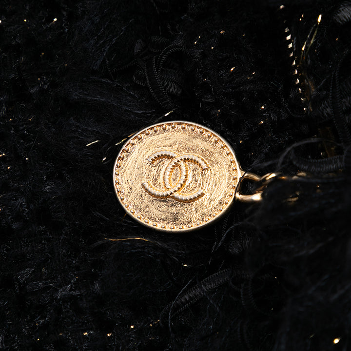 Chanel Paris Cosmopolite Tweed Fringe Pochette