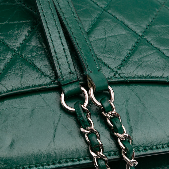 Chanel CC Matelassé froissé Cuir de veau Front Pocket Sac porté croisé