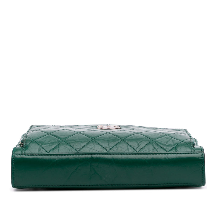 Chanel CC Matelassé froissé Cuir de veau Front Pocket Sac porté croisé