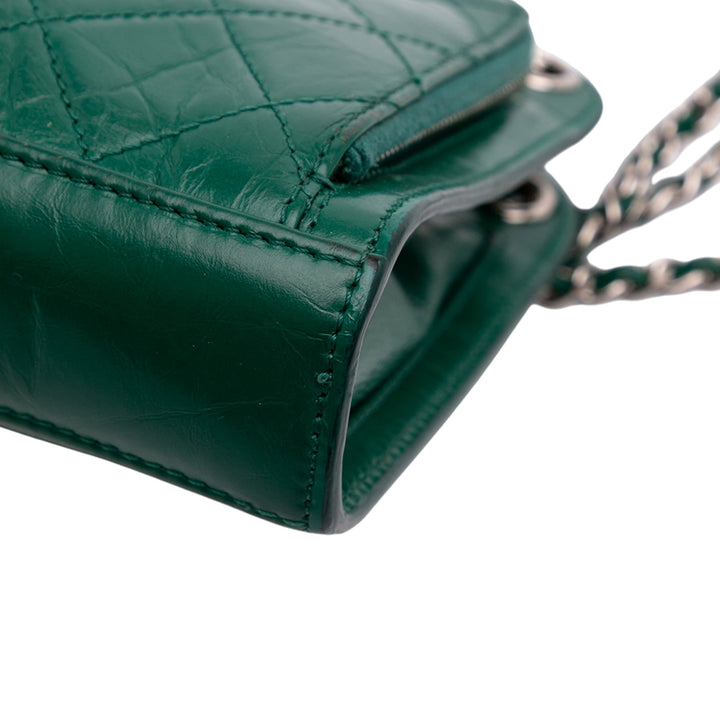 Chanel CC Matelassé froissé Cuir de veau Front Pocket Sac porté croisé