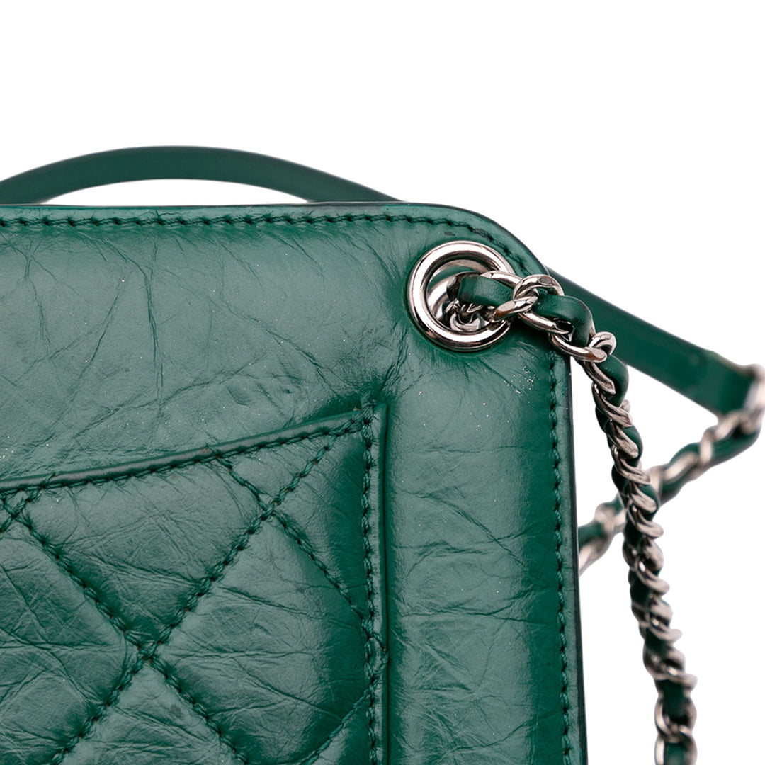 Chanel CC Matelassé froissé Cuir de veau Front Pocket Sac porté croisé