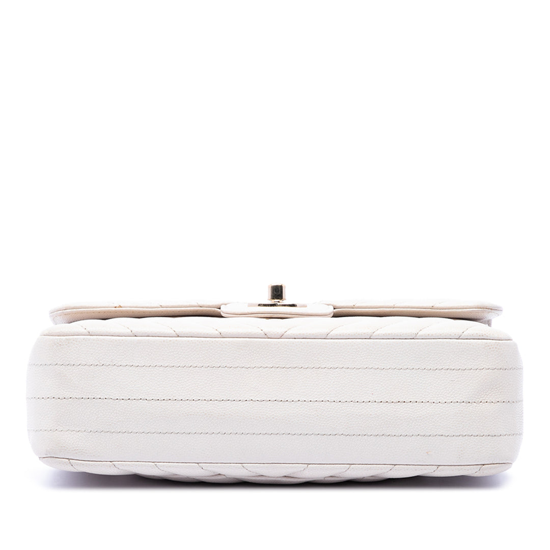 Chanel Small Classic Chevron Caviar Double rabat