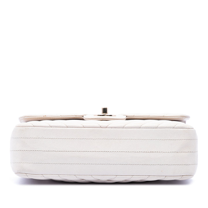 Chanel Small Classic Chevron Caviar Double rabat