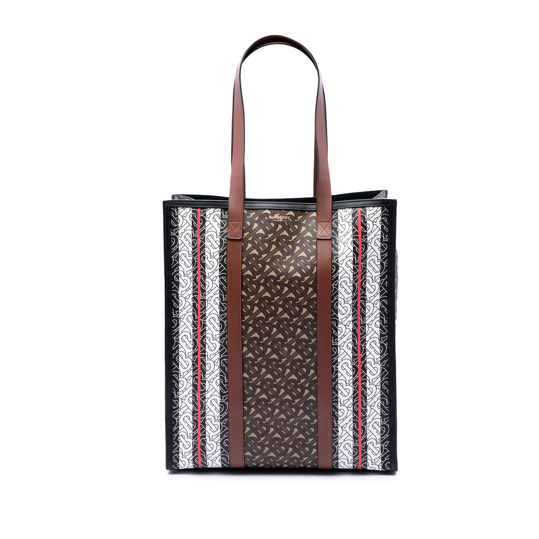 Burberry Cabas TB E- Stripe vertical Monogram Marron – vue principale – GABY PARIS