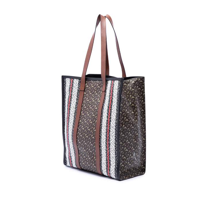 Burberry Cabas TB E- Stripe vertical Monogram Marron – vue 2 – GABY PARIS