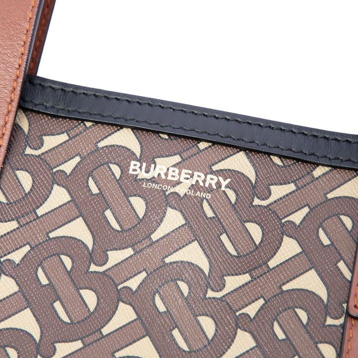 Burberry Cabas TB E- Stripe vertical Monogram Marron – vue 5 – GABY PARIS