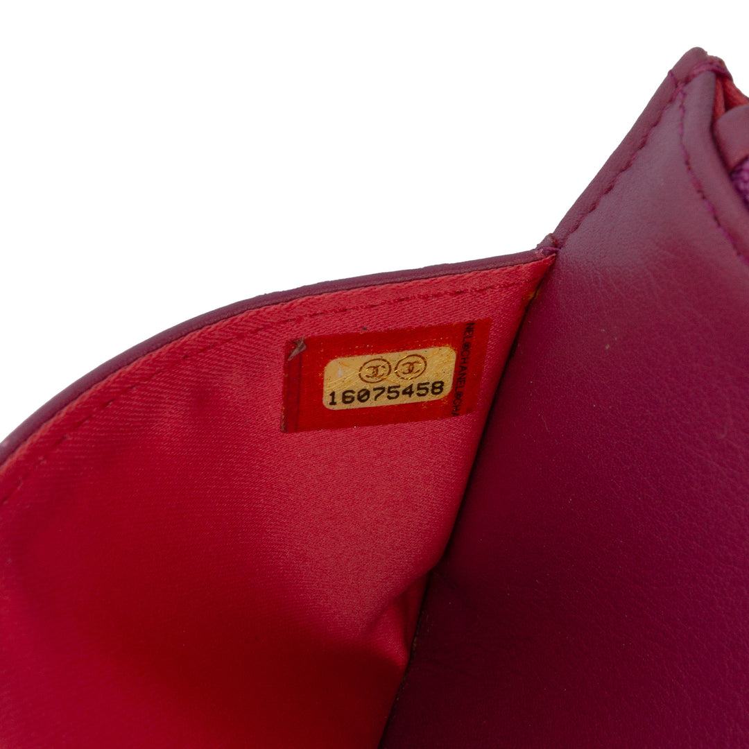 Patent CC Lipstick Wallet On Chain Purple - Gaby Paris