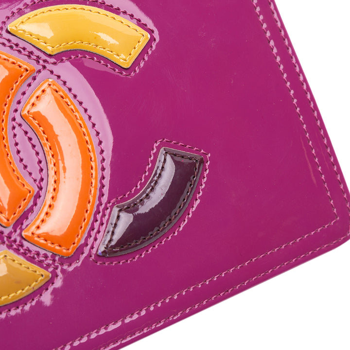 Patent CC Lipstick Wallet On Chain Purple - Gaby Paris
