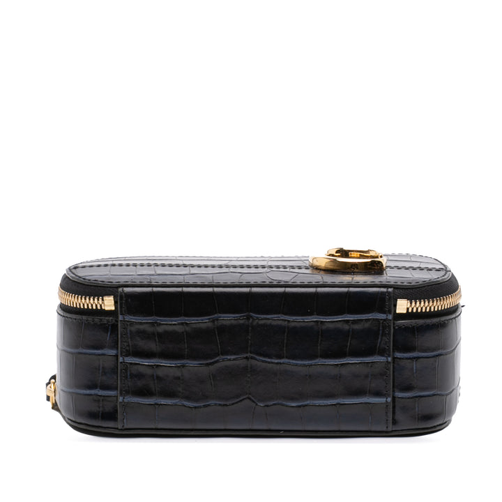 Croc embossé C Vanity Mini Noir