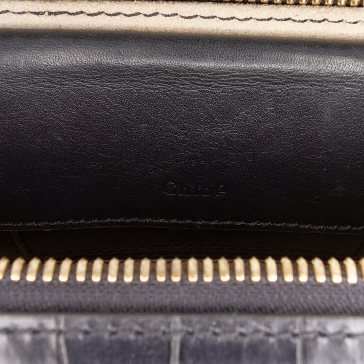Croc embossé C Vanity Mini Noir