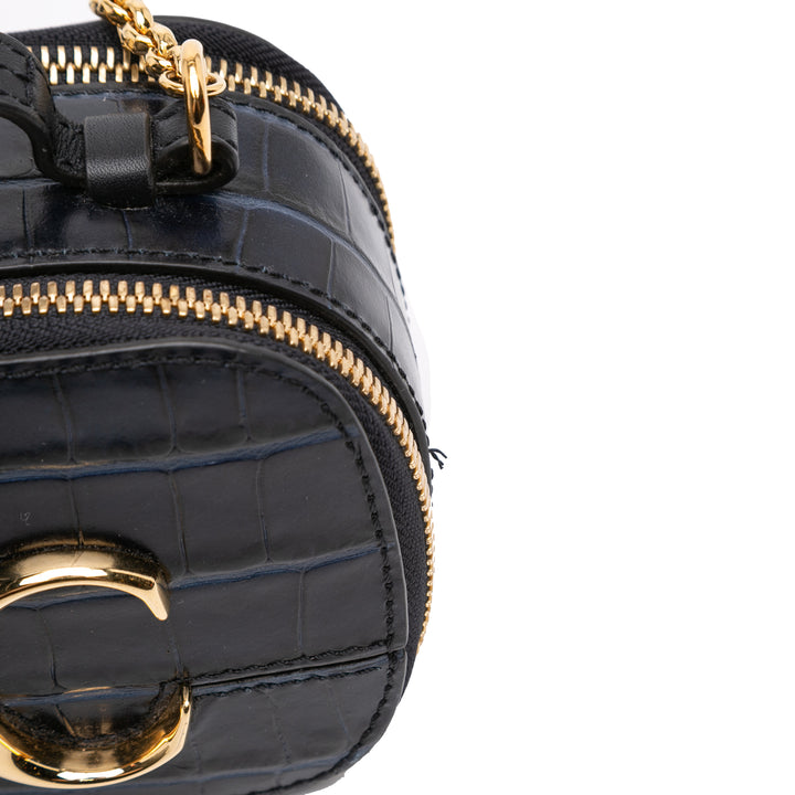 Croc embossé C Vanity Mini Noir