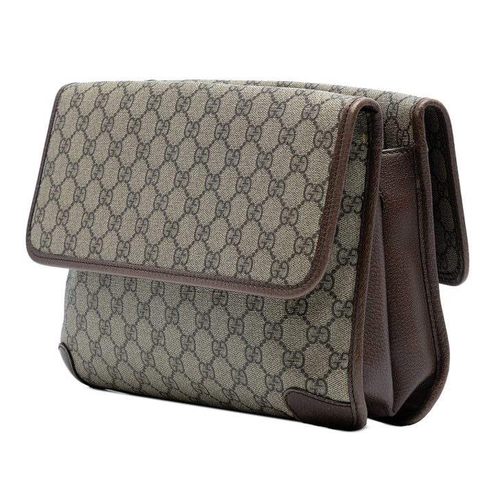 Gucci Medium GG Supreme Web Neo Vintage Double rabat Messenger Sac