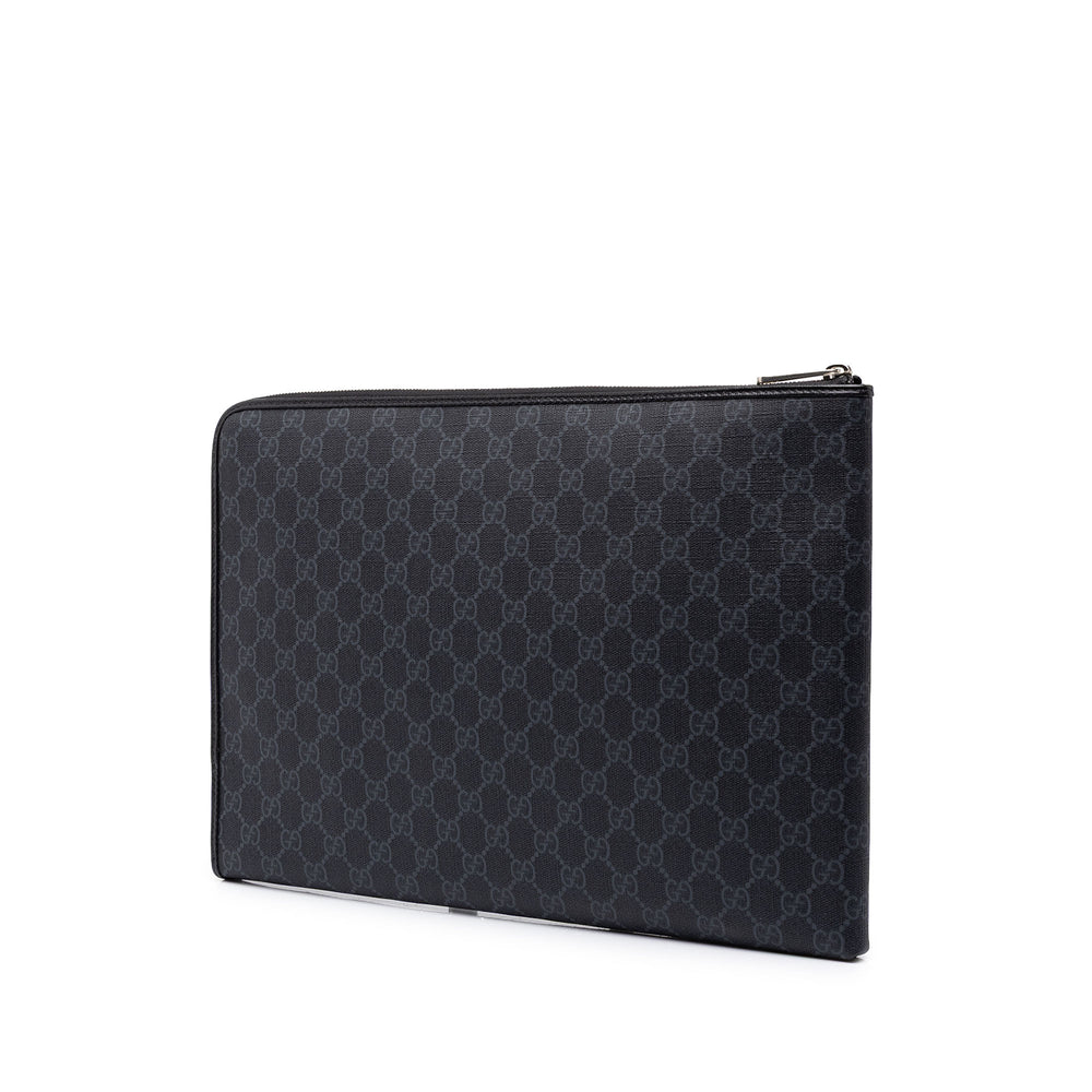 Gucci Pochette Interlocking G GG Supreme Noir – vue 2 – GABY PARIS