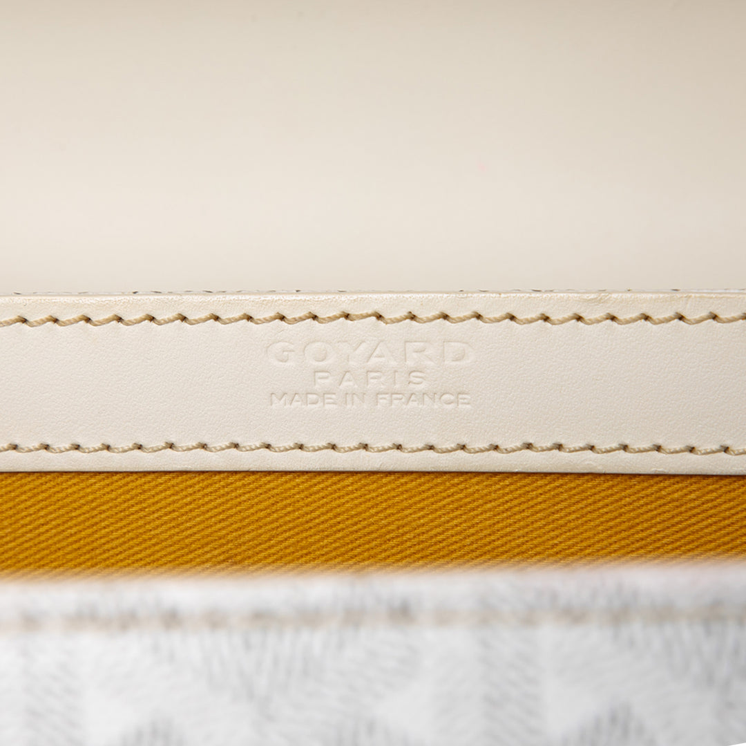 Goyard Sac à main Saigon Structured Goyardine MM Blanc – vue 5 – GABY PARIS