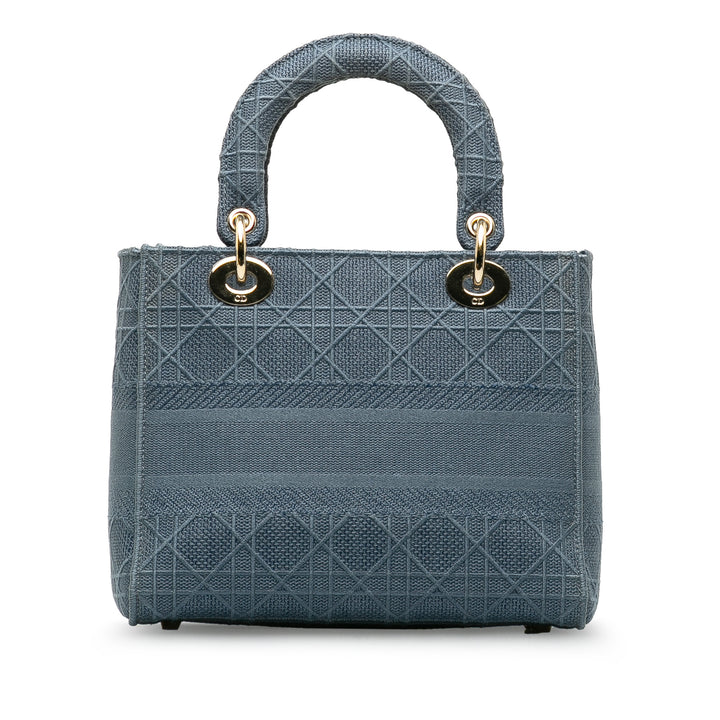 Medium Cannage Lady D-Lite Blue - Gaby Paris