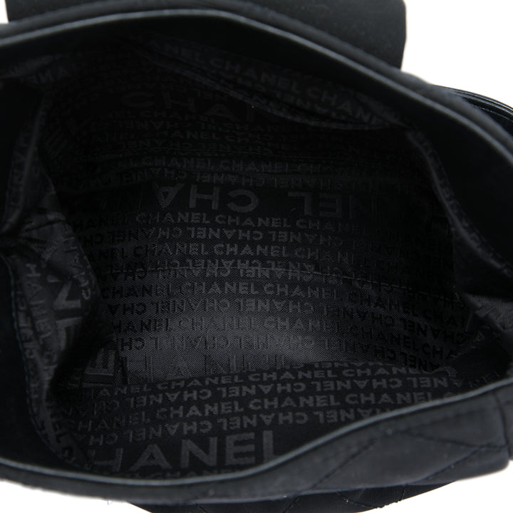 Matelassé Giant Mademoiselle Fermoir tourniquet Sac Noir