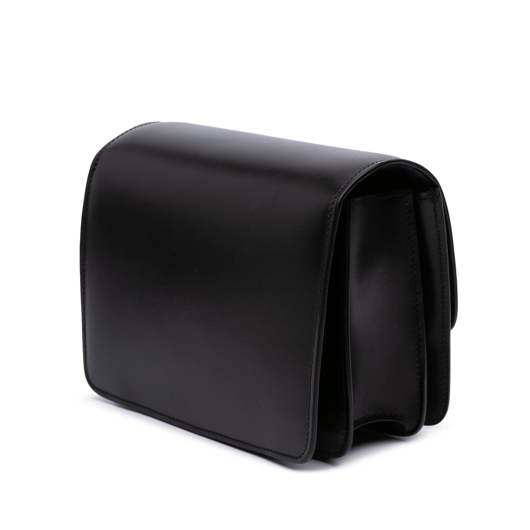 Small Calfskin Classic Box Black - Gaby Paris