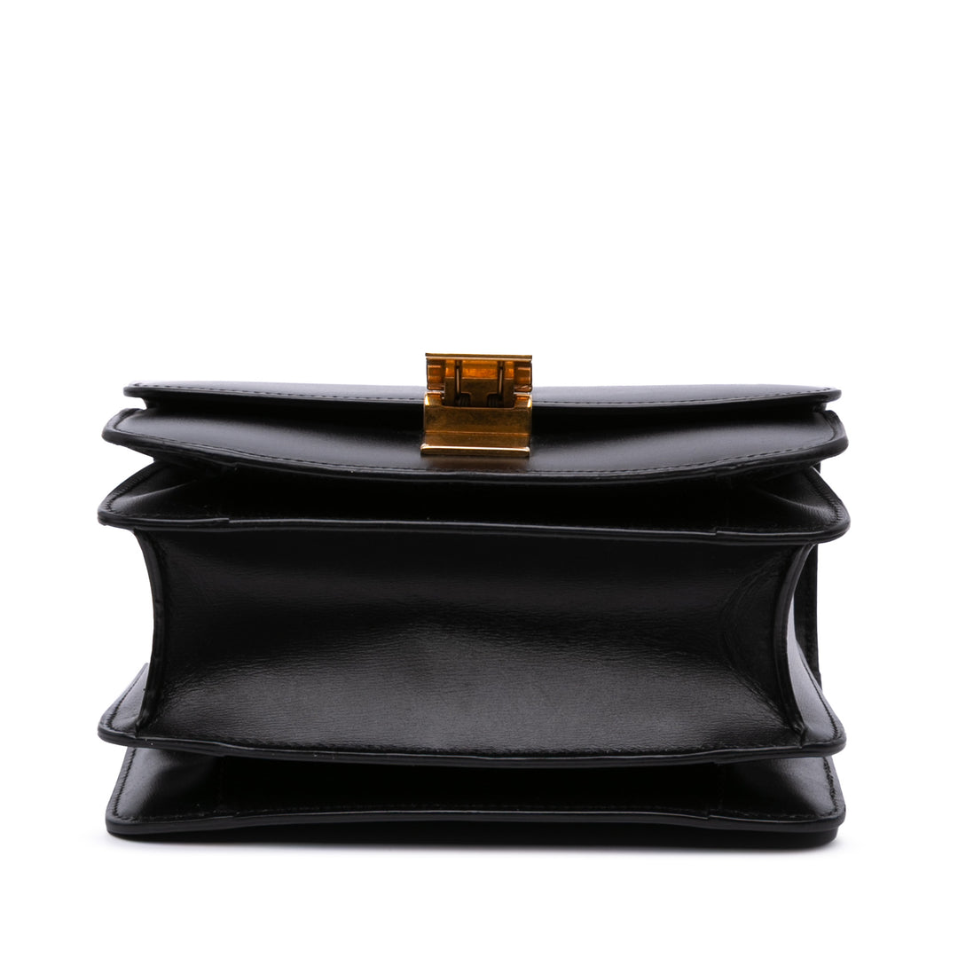 Small Calfskin Classic Box Black - Gaby Paris
