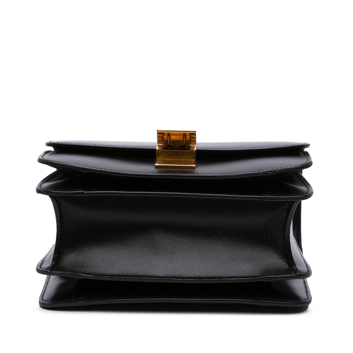 Small Calfskin Classic Box Black - Gaby Paris