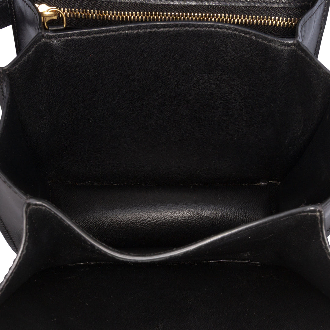 Small Calfskin Classic Box Black - Gaby Paris