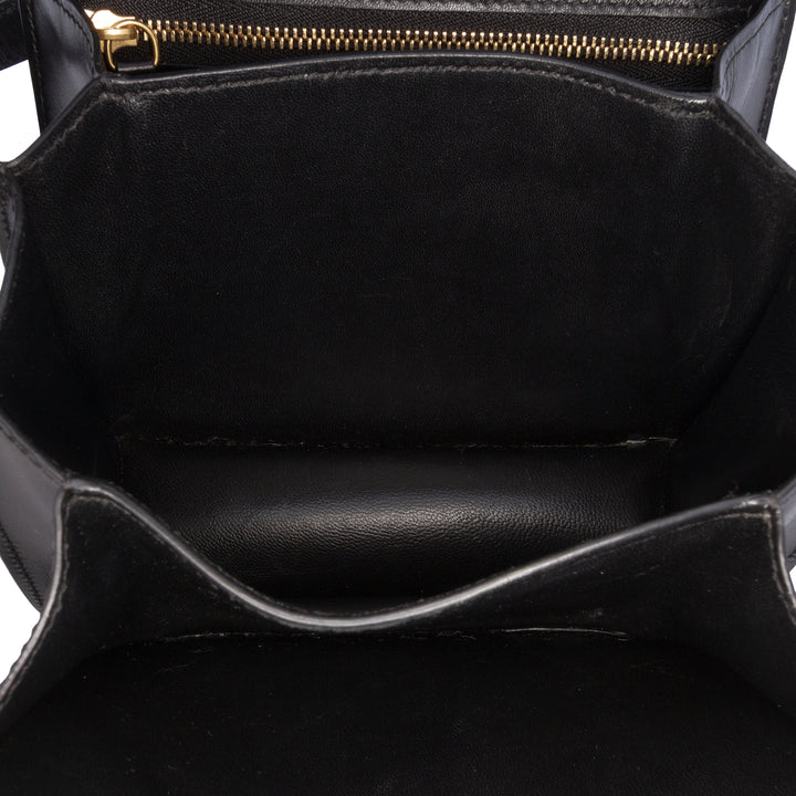 Small Calfskin Classic Box Black - Gaby Paris