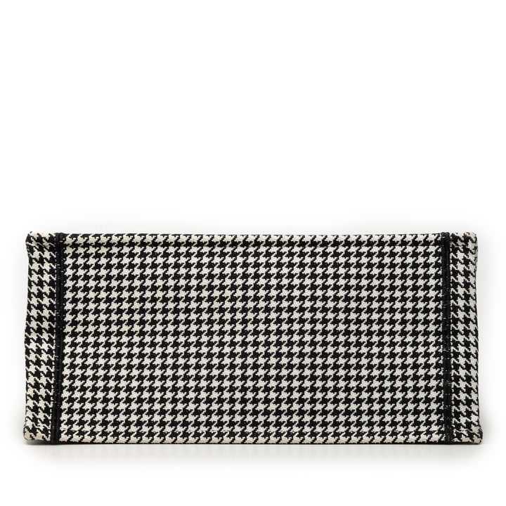 Dior Medium Toile Houndstooth brodé Book Cabas