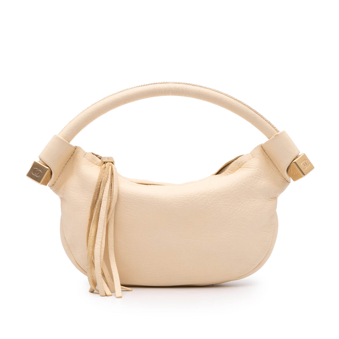 CC Calfskin Tassel Hobo Brown - Gaby Paris