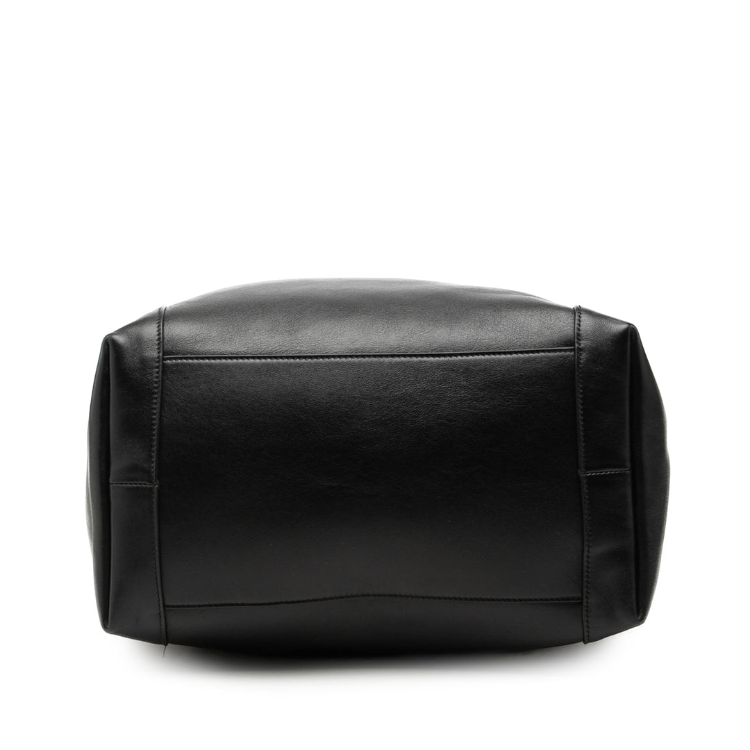 Saint Laurent Souple Tanger Hobo Grand Cuir de veau Noir – vue 3 – GABY PARIS