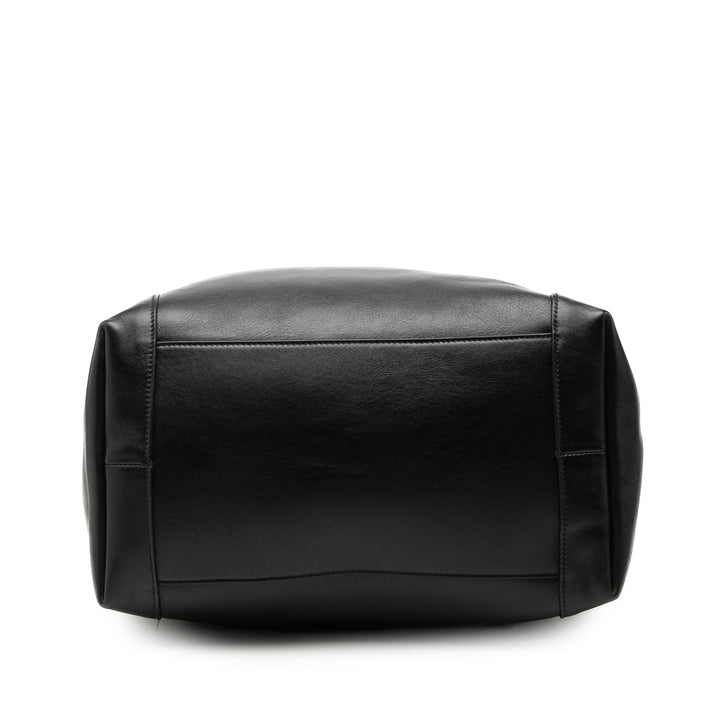 Saint Laurent Souple Tanger Hobo Grand Cuir de veau Noir – vue 3 – GABY PARIS