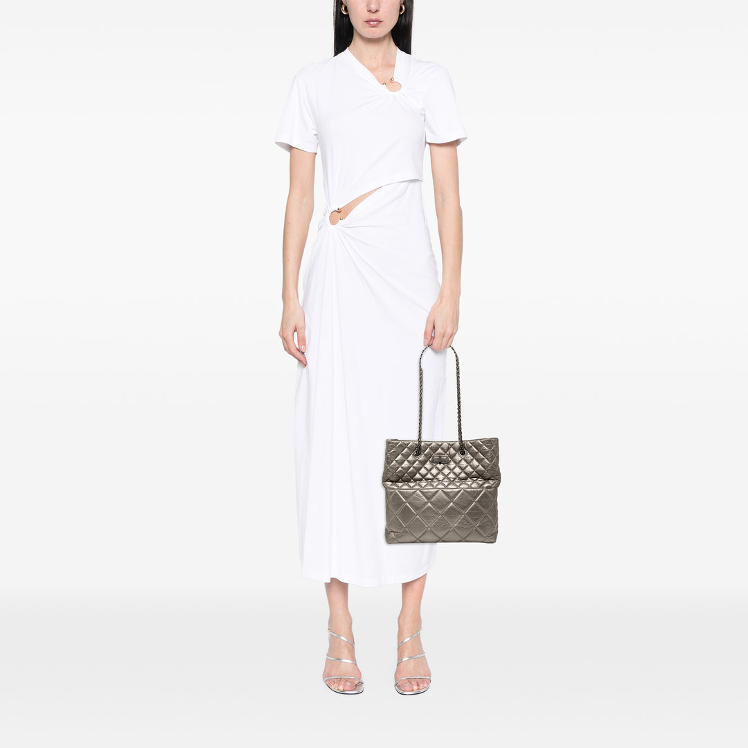 Chanel Matelassé Metallic vieilli Cuir de veau Reissue 2.55 Cabas