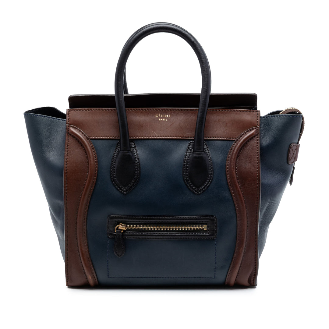Celine Tricolore Luggage Cabas Mini Bleu – vue principale – GABY PARIS