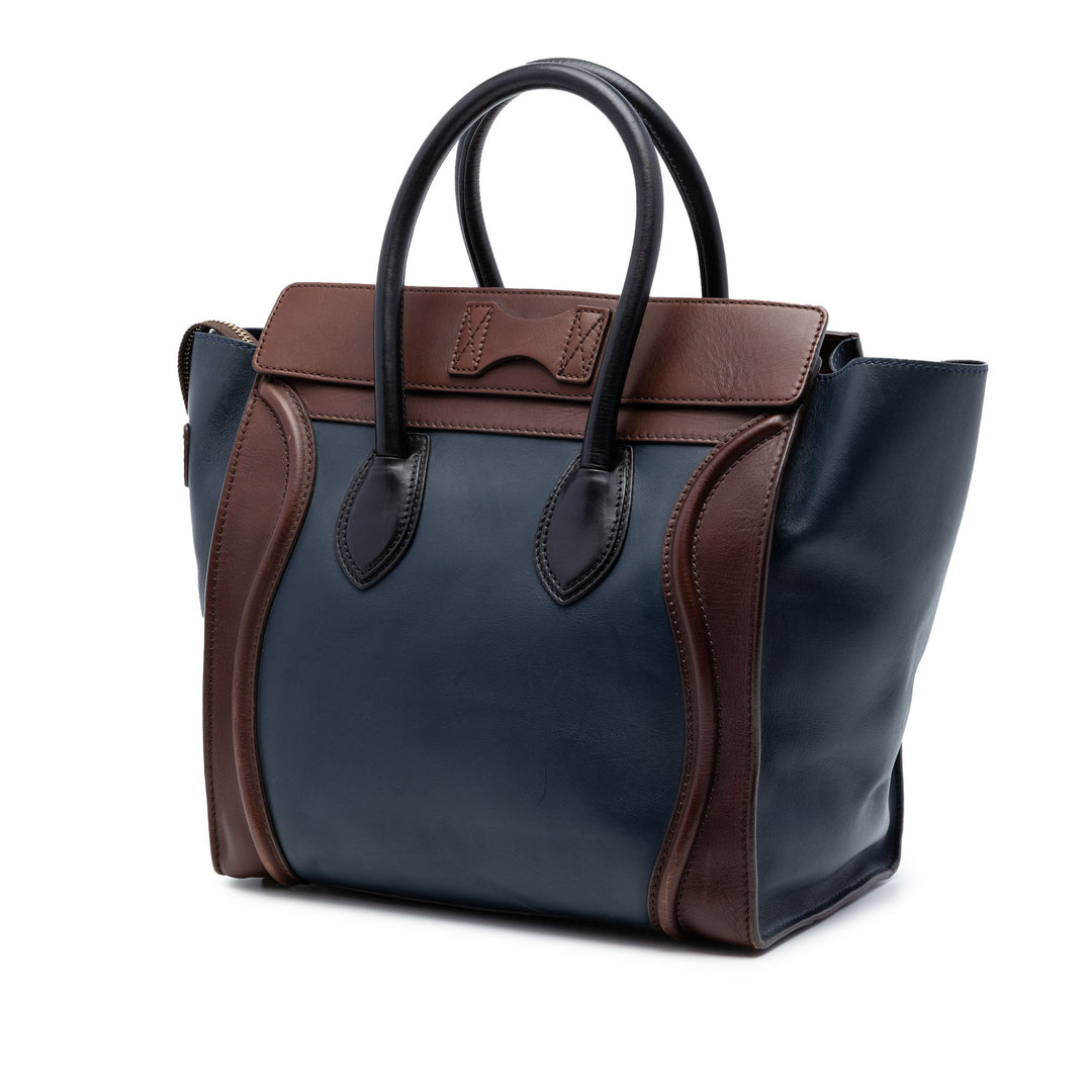 Celine Tricolore Luggage Cabas Mini Bleu – vue 2 – GABY PARIS