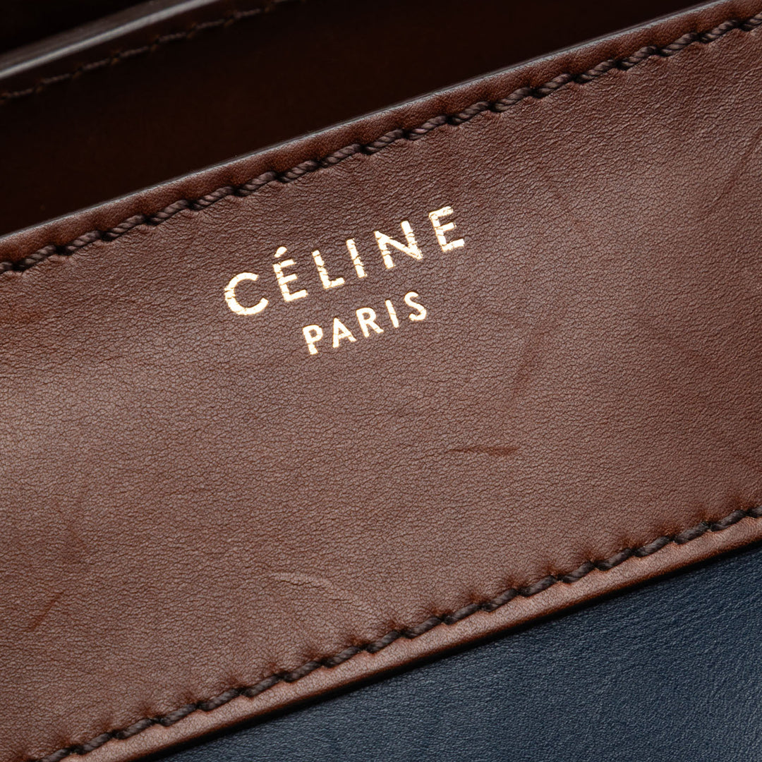 Celine Tricolore Luggage Cabas Mini Bleu – vue 5 – GABY PARIS
