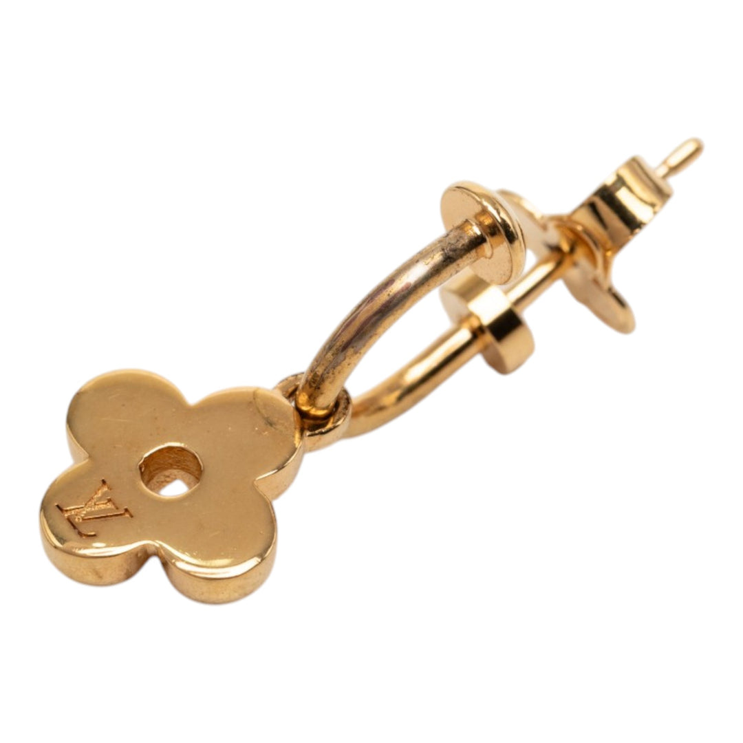 Louis Vuitton plaqué Blooming fermoir poussette Boucles d’oreilles