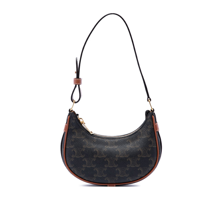 Celine Triomphe Ava Sac Mini Triomphe enduite Marron – vue principale – GABY PARIS