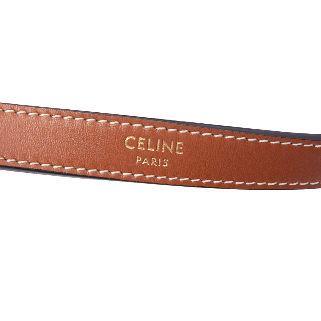 Celine Triomphe Ava Sac Mini Triomphe enduite Marron – vue 5 – GABY PARIS