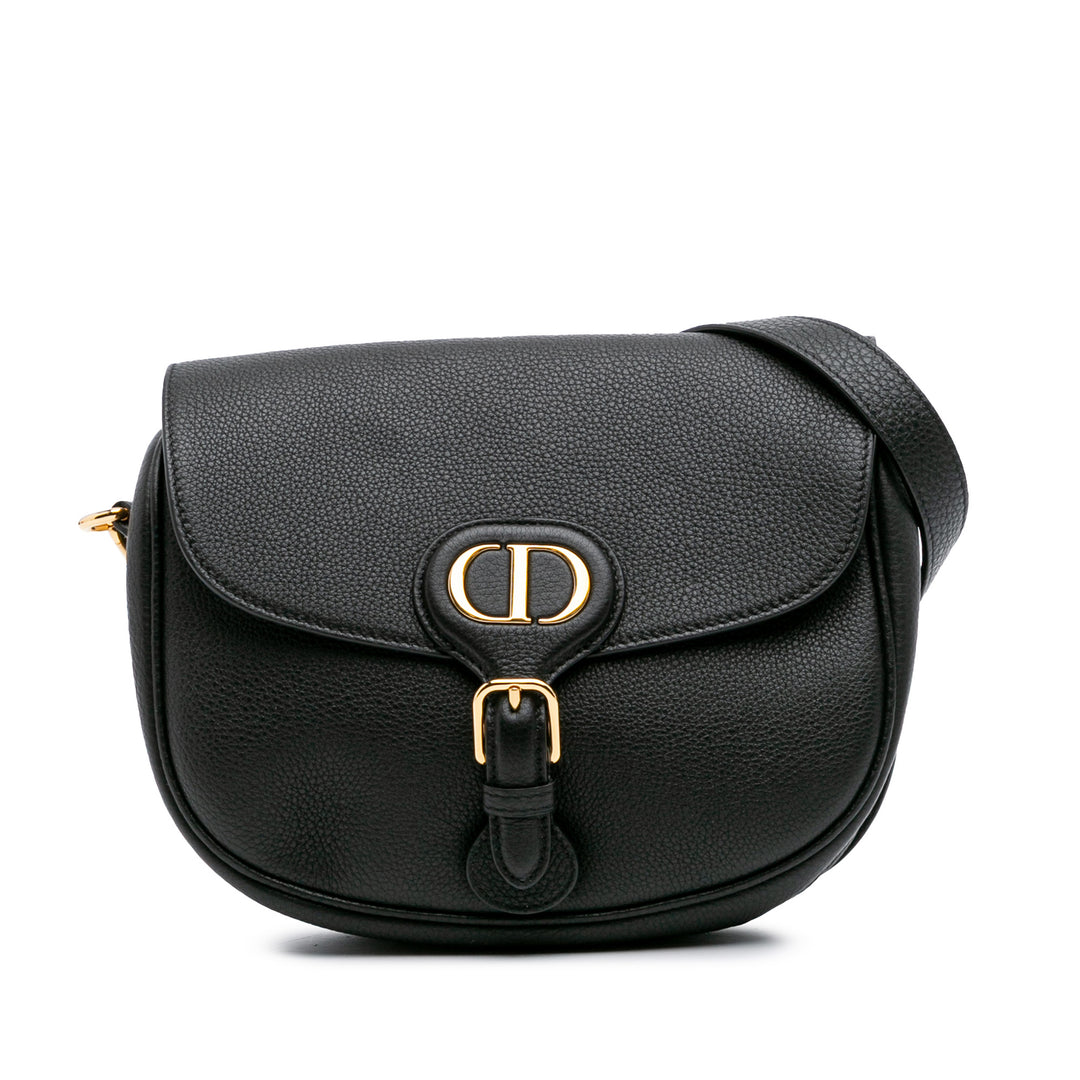 Medium Grained Calfskin Bobby Crossbody Black - Gaby Paris