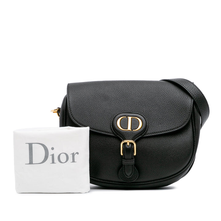 Medium Grained Calfskin Bobby Crossbody Black - Gaby Paris