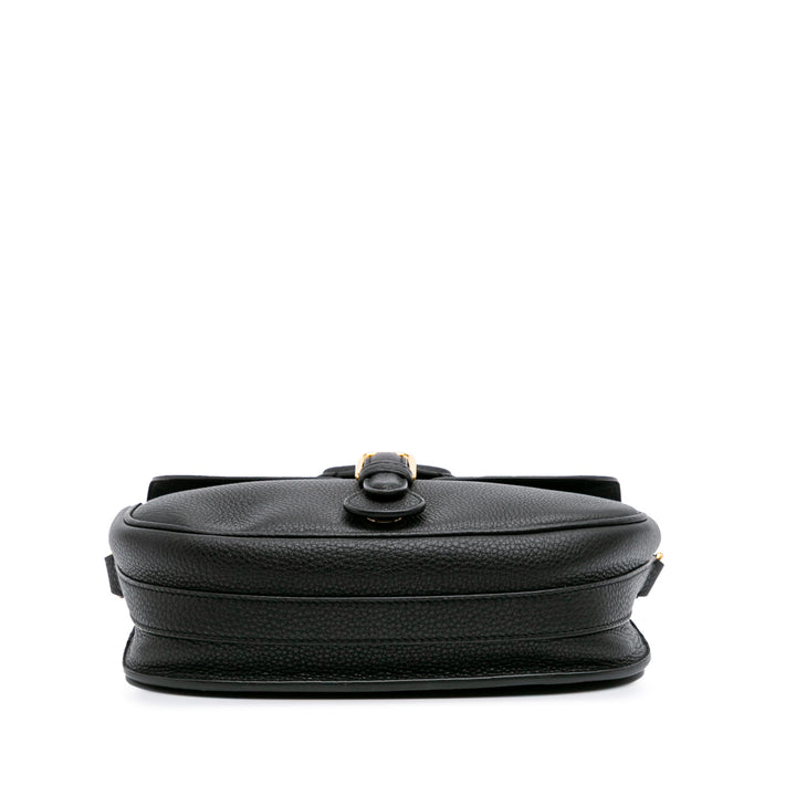 Medium Grained Calfskin Bobby Crossbody Black - Gaby Paris