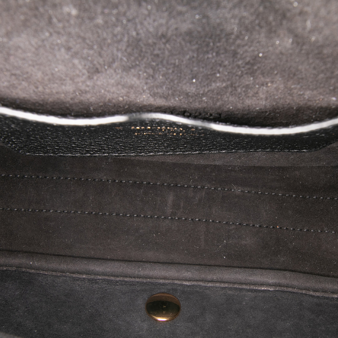 Medium Grained Calfskin Bobby Crossbody Black - Gaby Paris