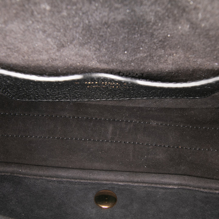 Medium Grained Calfskin Bobby Crossbody Black - Gaby Paris