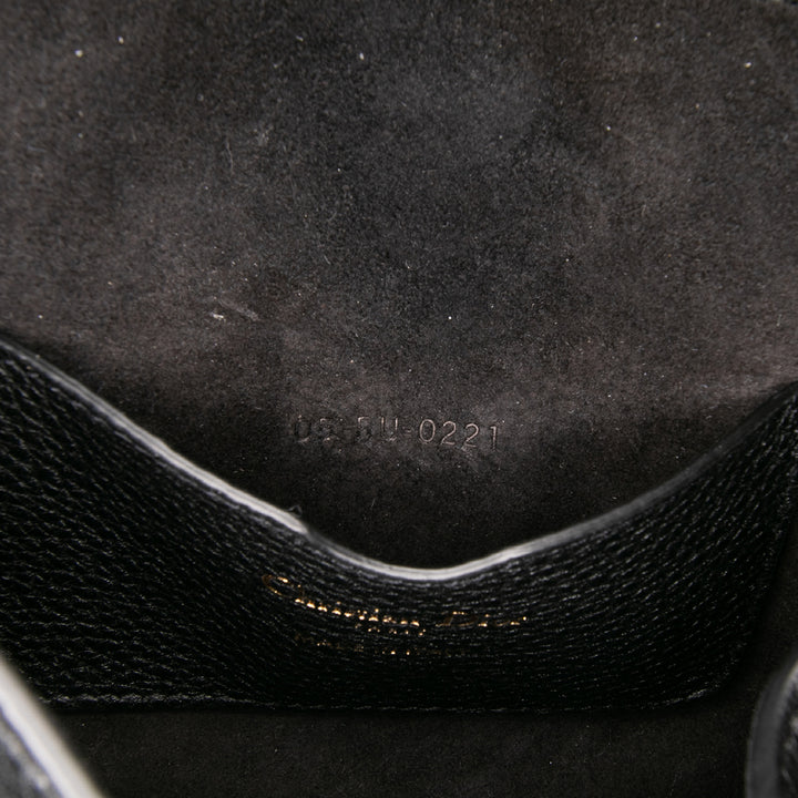 Medium Grained Calfskin Bobby Crossbody Black - Gaby Paris