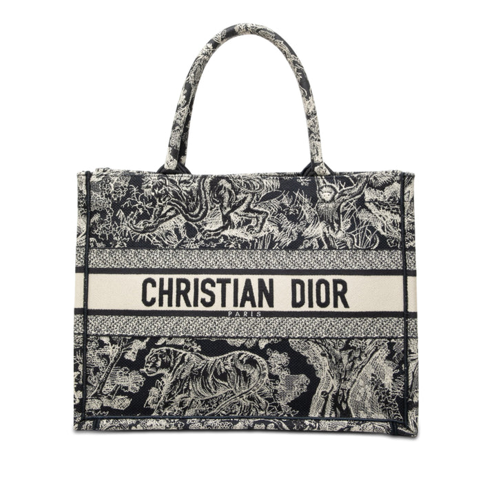 Dior Medium Toile brodé Reverse Dioriviera Toile De Jouy Book Cabas