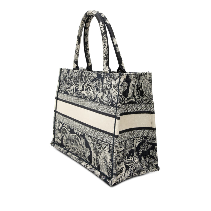 Dior Medium Toile brodé Reverse Dioriviera Toile De Jouy Book Cabas