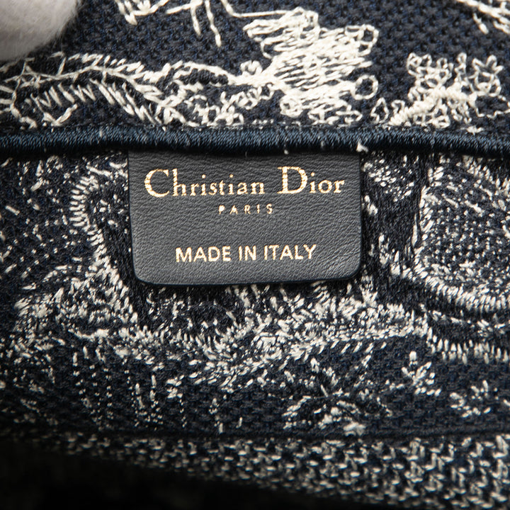 Dior Medium Toile brodé Reverse Dioriviera Toile De Jouy Book Cabas