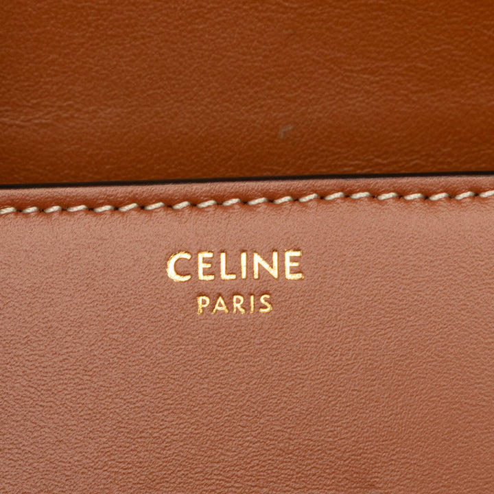 Celine Triomphe Besace Sac Mini Cuir de veau Marron – vue 5 – GABY PARIS