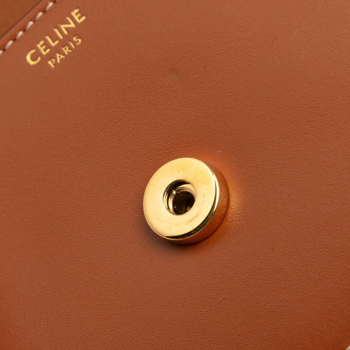 Celine Triomphe Besace Sac Mini Cuir de veau Marron – vue 6 – GABY PARIS