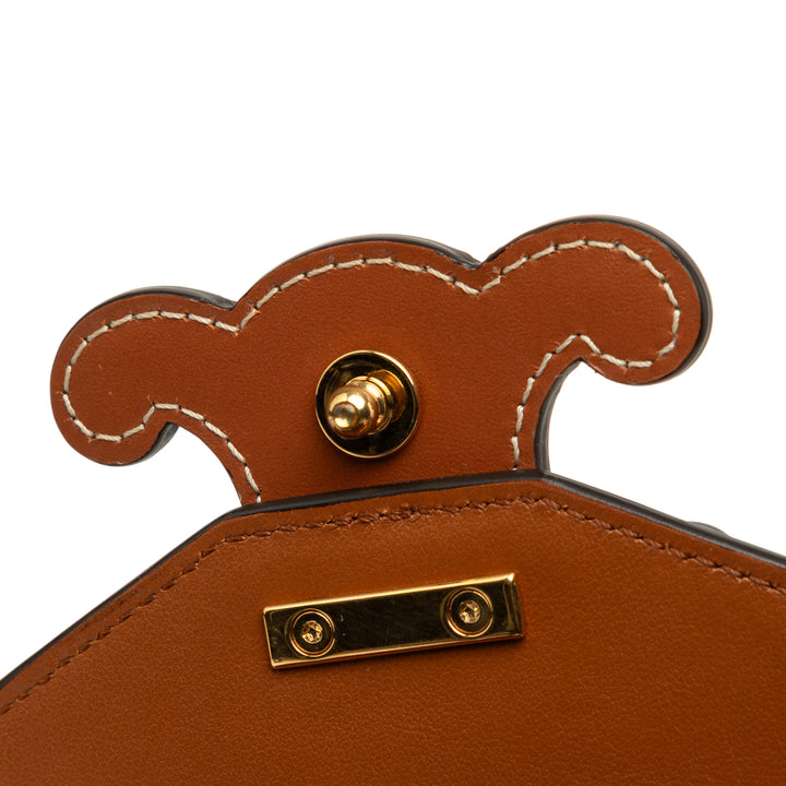 Celine Triomphe Besace Sac Mini Cuir de veau Marron – vue 7 – GABY PARIS